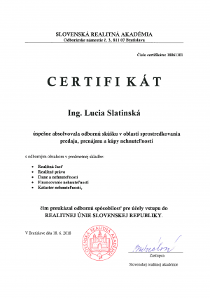 certifikát